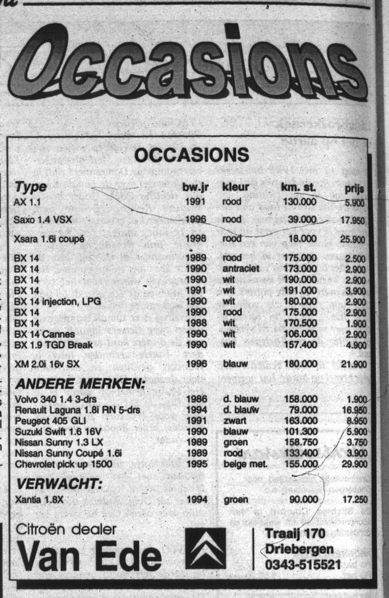 1999-krantenknipsel-autobedrijf-van-der-sluijs-autos-driebergen